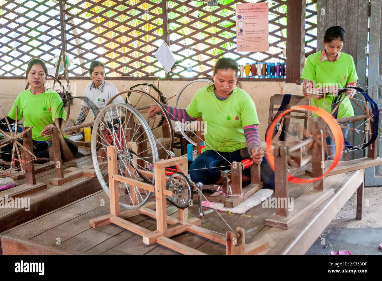 Silk Threading Machine Stock Photo Alamy