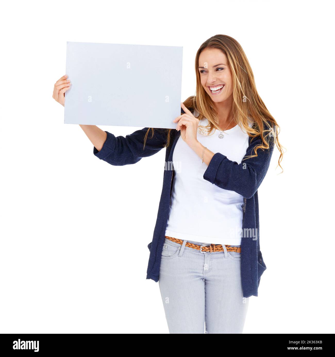 Holding blank placard hi-res stock photography and images - Alamy