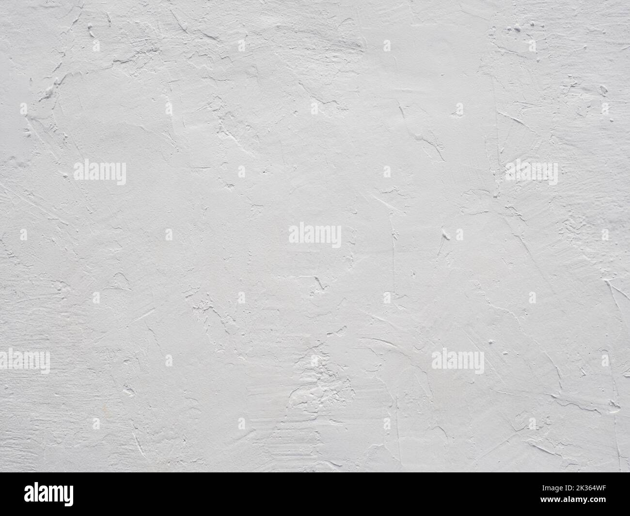 The white plastered stucco wall. Gray concrete wall abstract background. Grunge wide. Stock Photo