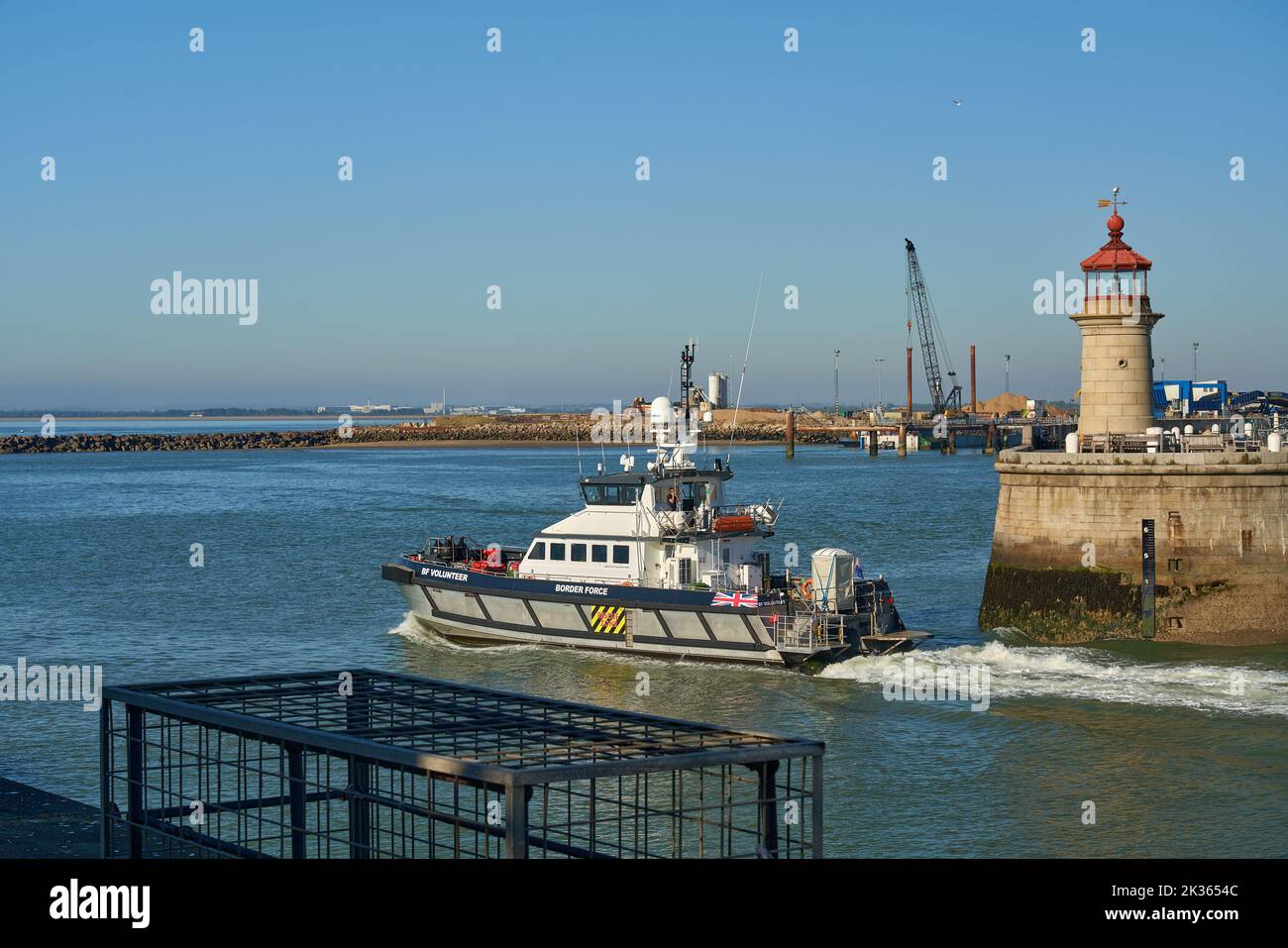 A Border Force Vessel Leaving The Ramsgate Harbour Stock Photo - Alamy