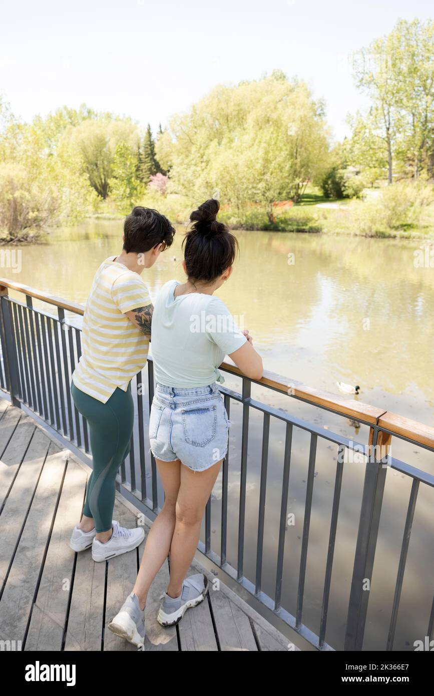 Mother with teenage rear view hi-res stock photography and images - Alamy