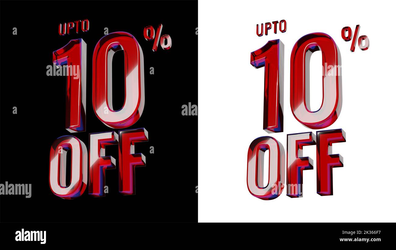 UPTO 10 OFF. 3D Glossy Red Glass text animation, in Black and White