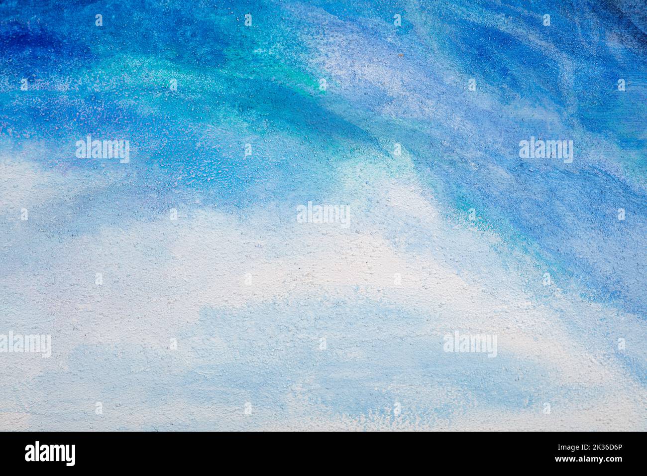 New abstract painting background in a gentle white and blue colors. Stock Photo