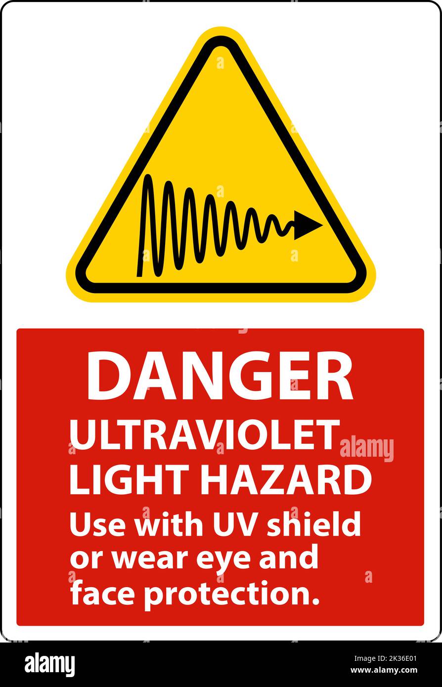 Danger Ultraviolet Light Hazard Label On White Background Stock Vector Image & Art Alamy