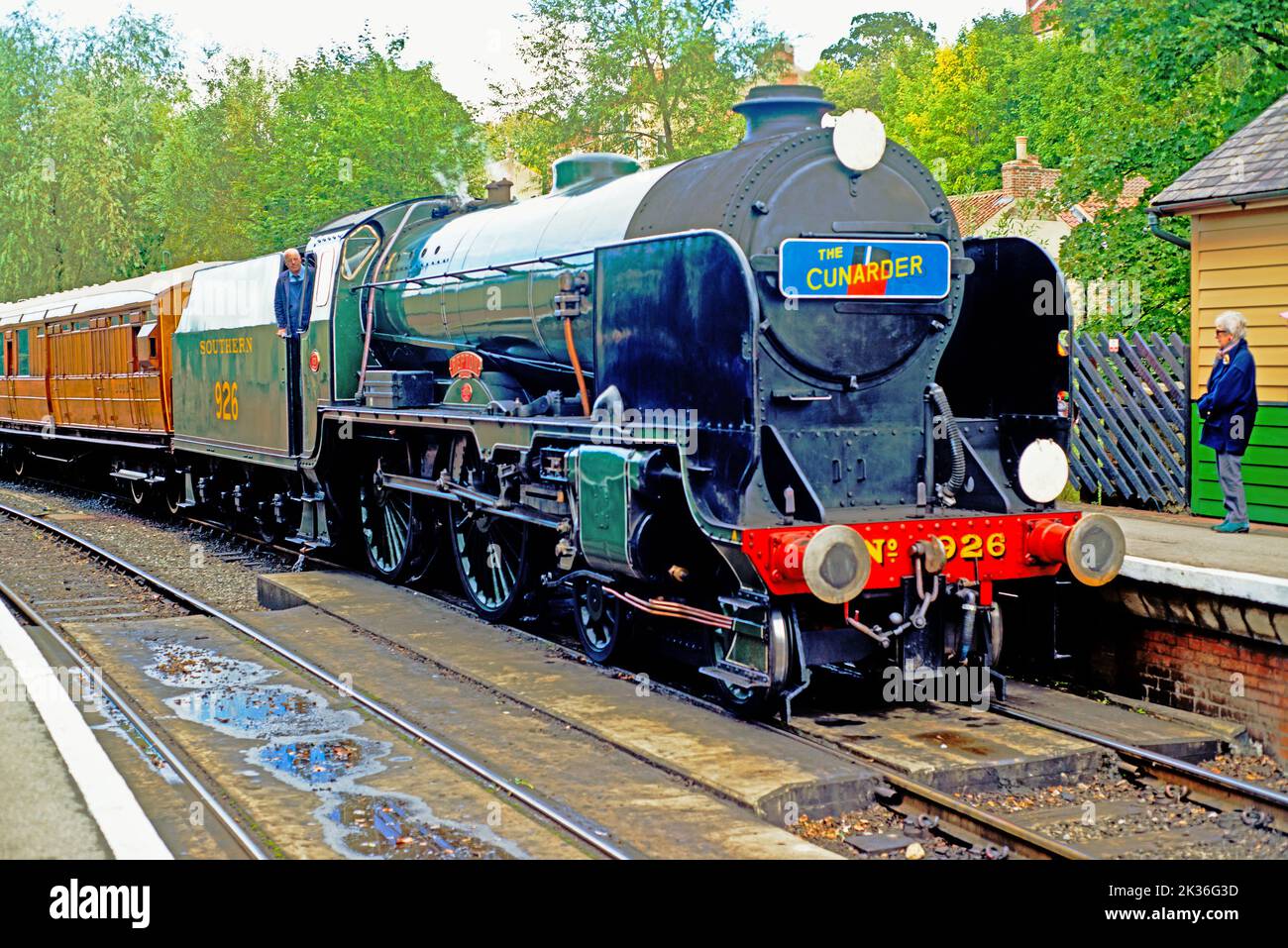 Schools class Locomotive no 926 Repton at Pickering Station, North Yorkshire, England Stock Photo
