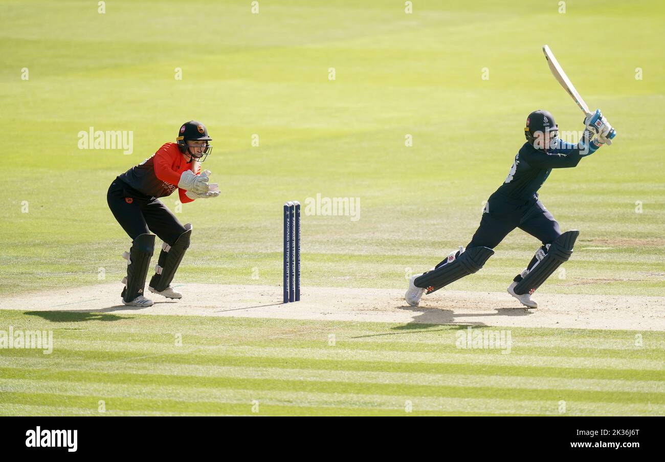 Northern Diamonds' Lauren Winfield-Hill bats during the Rachael Heyhoe Flint Trophy Final at Lord's, London. Picture date: Sunday September 25, 2022. Stock Photo