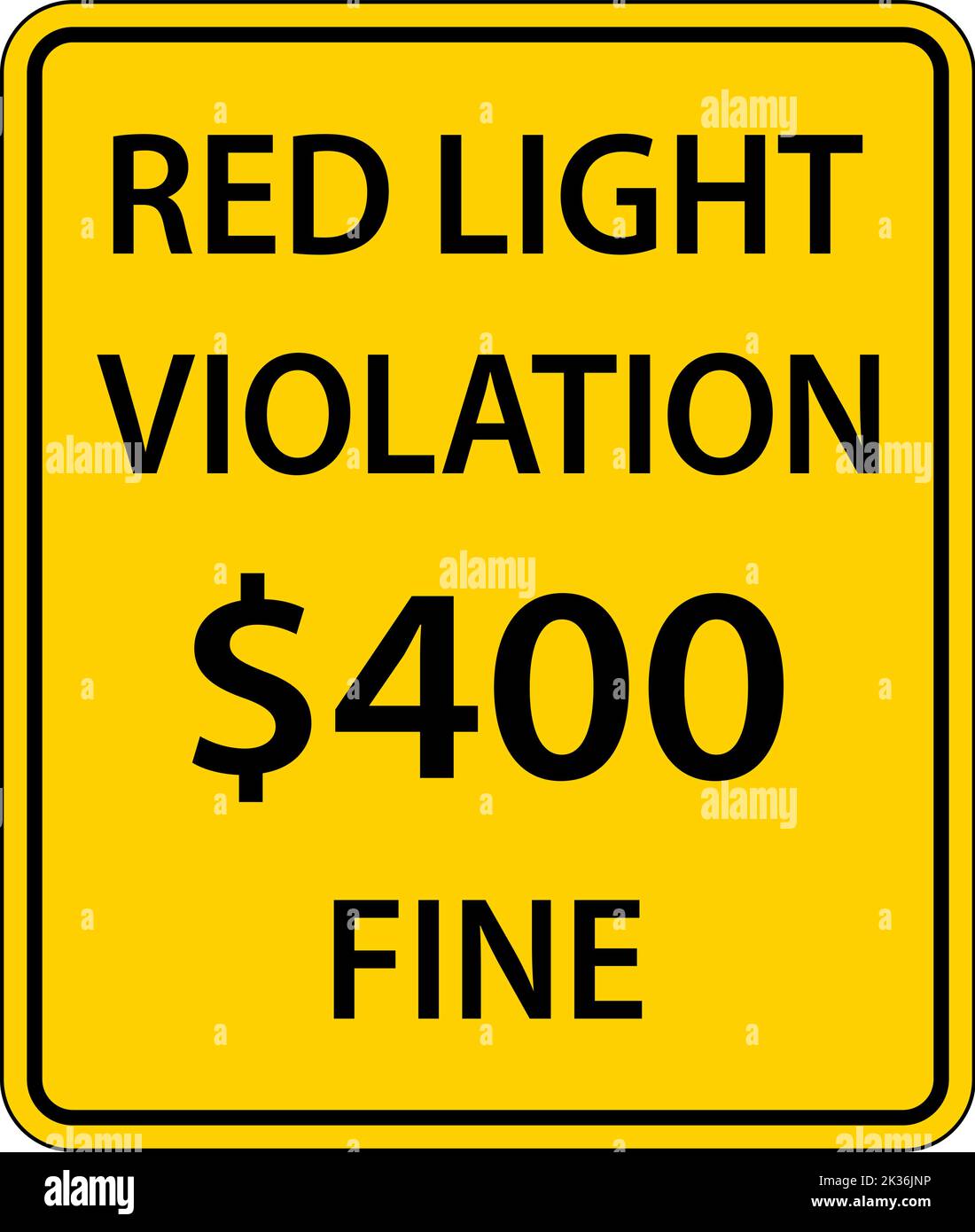 Red Light Photo Violation Fine Sign Stock Vector Image & Art Alamy
