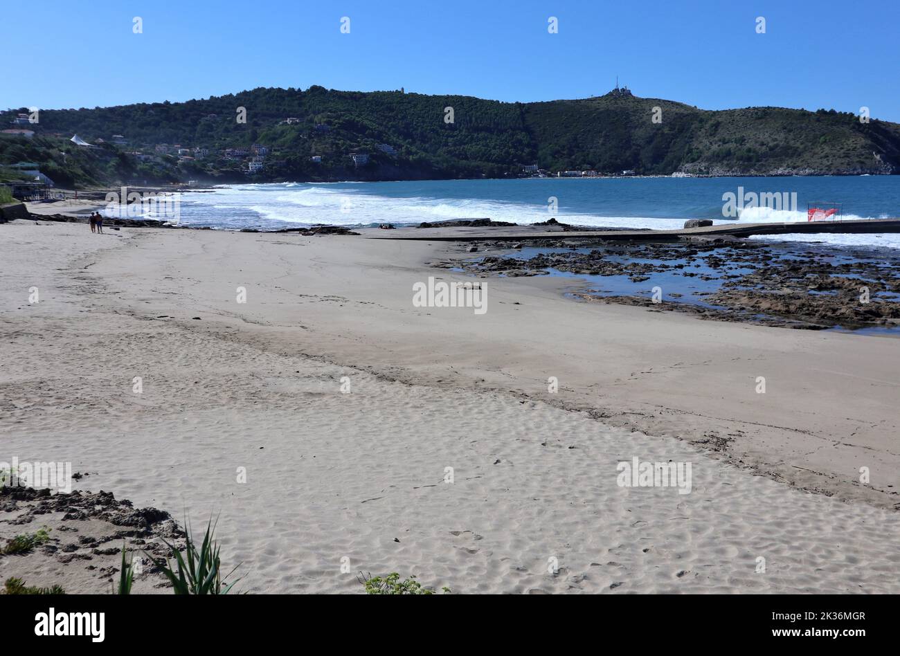 Palinuro - Scorcio della spiaggia del Molo dei Francesi Stock Photo