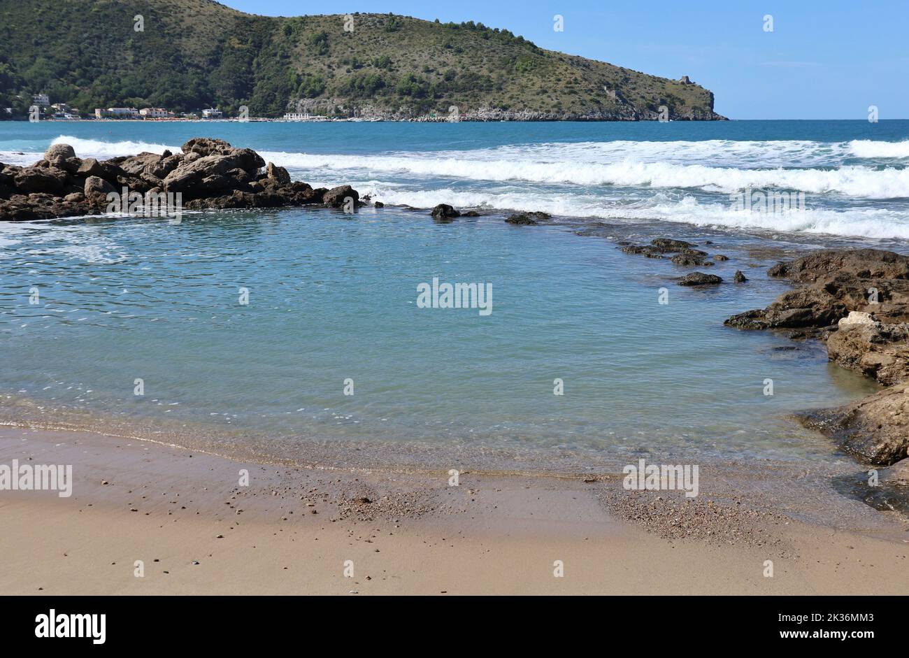 Palinuro - Spiaggia del Lido San Pietro Stock Photo