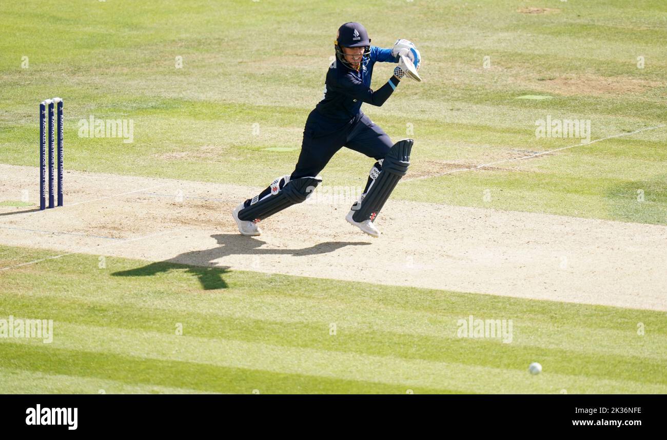 Northern Diamond's Lauren Winfield-Hill bats during the Rachael Heyhoe Flint Trophy Final at Lord's, London. Picture date: Sunday September 25, 2022. Stock Photo