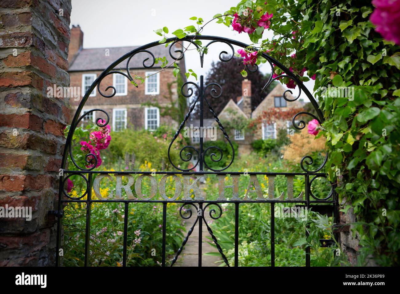 Crook Hall and Gardens in County Durham.Crook Hall and Gardens closed in 2020 and the former owners approached the National Trust for support in secur Stock Photo