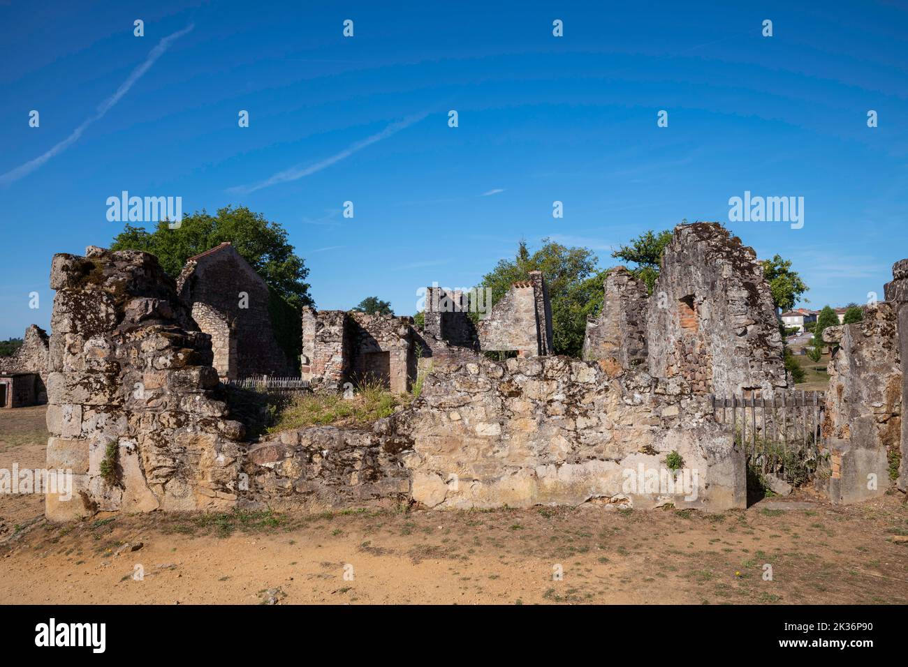 remains of the french village of oradour sur glane after the second world war Stock Photo