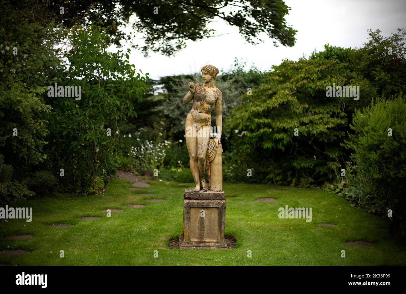 A statue in the grounds of Crook Hall and Gardens in County Durham.Crook Hall and Gardens closed in 2020 and the former owners approached the National Stock Photo