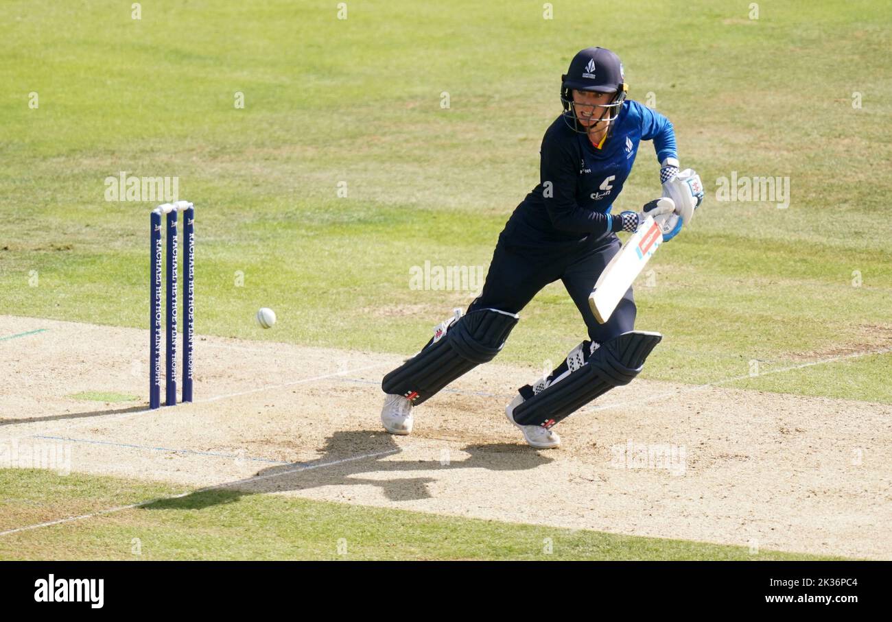 Northern Diamond's Lauren Winfield-Hill bats during the Rachael Heyhoe Flint Trophy Final at Lord's, London. Picture date: Sunday September 25, 2022. Stock Photo
