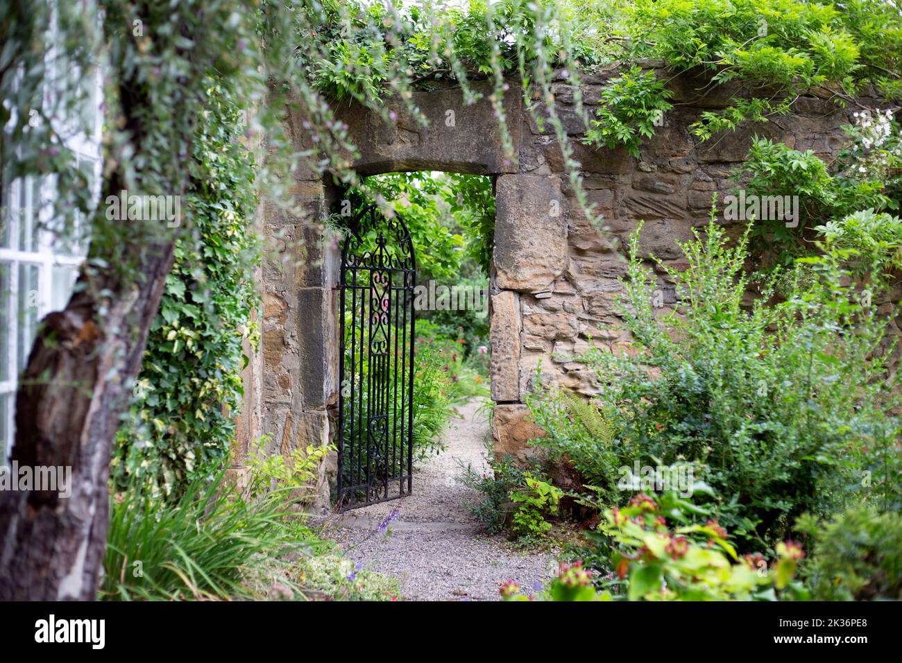 Crook Hall and Gardens in County Durham.Crook Hall and Gardens closed in 2020 and the former owners approached the National Trust for support in secur Stock Photo