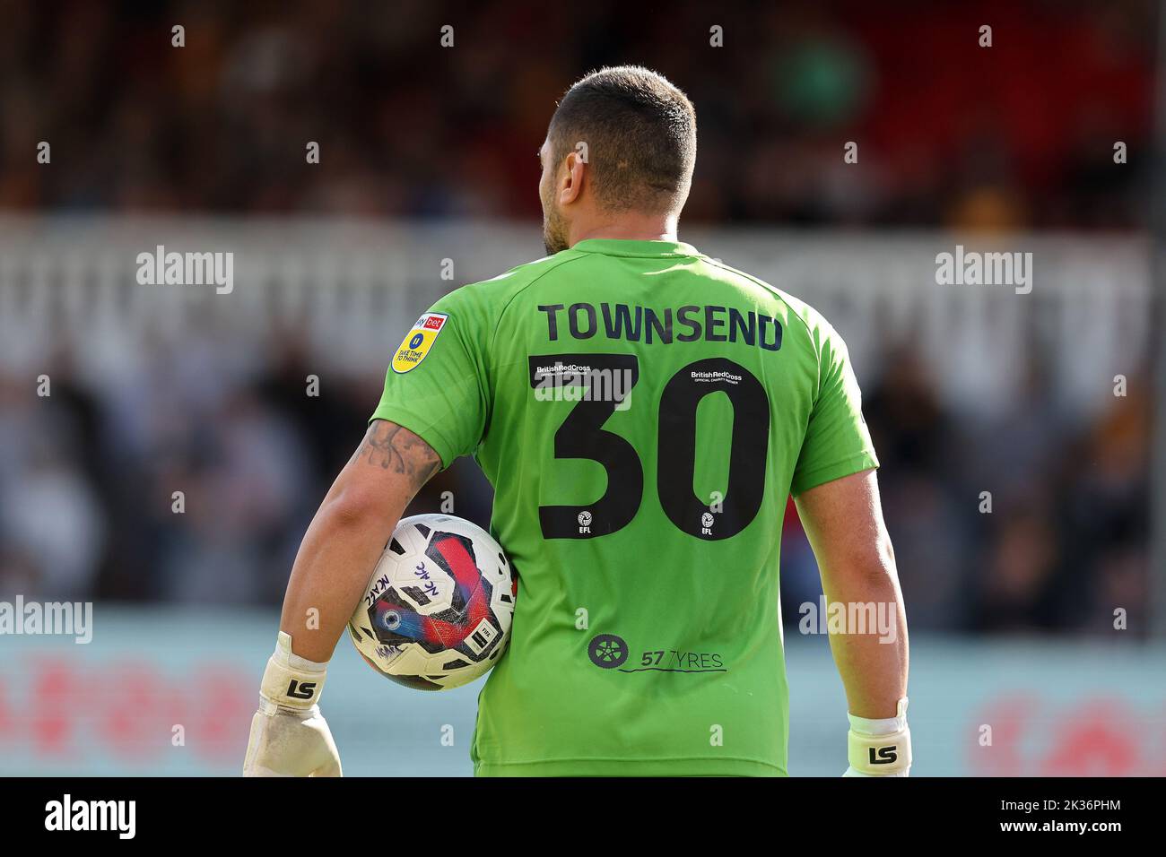 Newport, UK. 24th Sep, 2022. Nick Townsend, the goalkeeper of Newport County looks on. EFL football league two match, Newport county v Carlisle Utd at Rodney Parade in Newport, Wales on Saturday 24th September 2022. this image may only be used for Editorial purposes. Editorial use only, license required for commercial use. pic by Andrew Orchard/Andrew Orchard sports photography/Alamy Live news Credit: Andrew Orchard sports photography/Alamy Live News Stock Photo