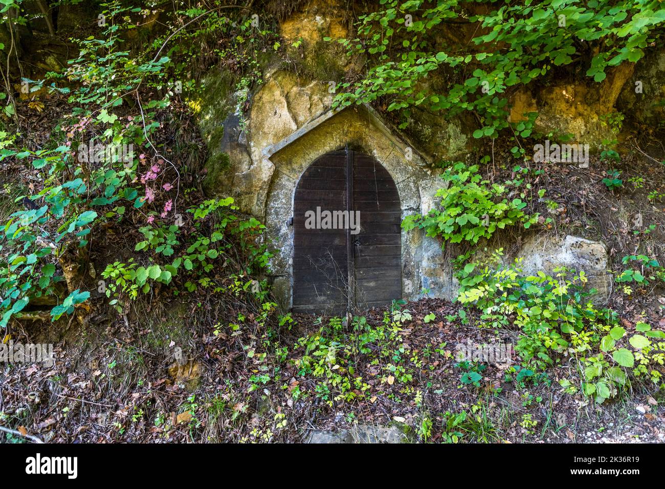 Rock cellar near Lichtenfels, Germany Stock Photo