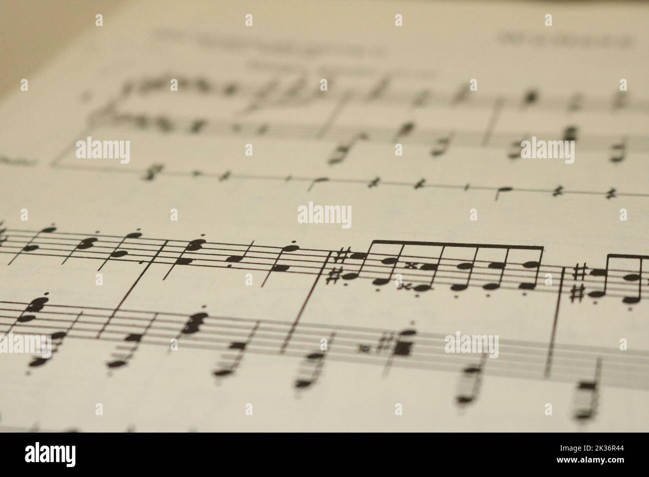 Brahms Op.39 Waltzes sheet music for the piano. Stock Photo
