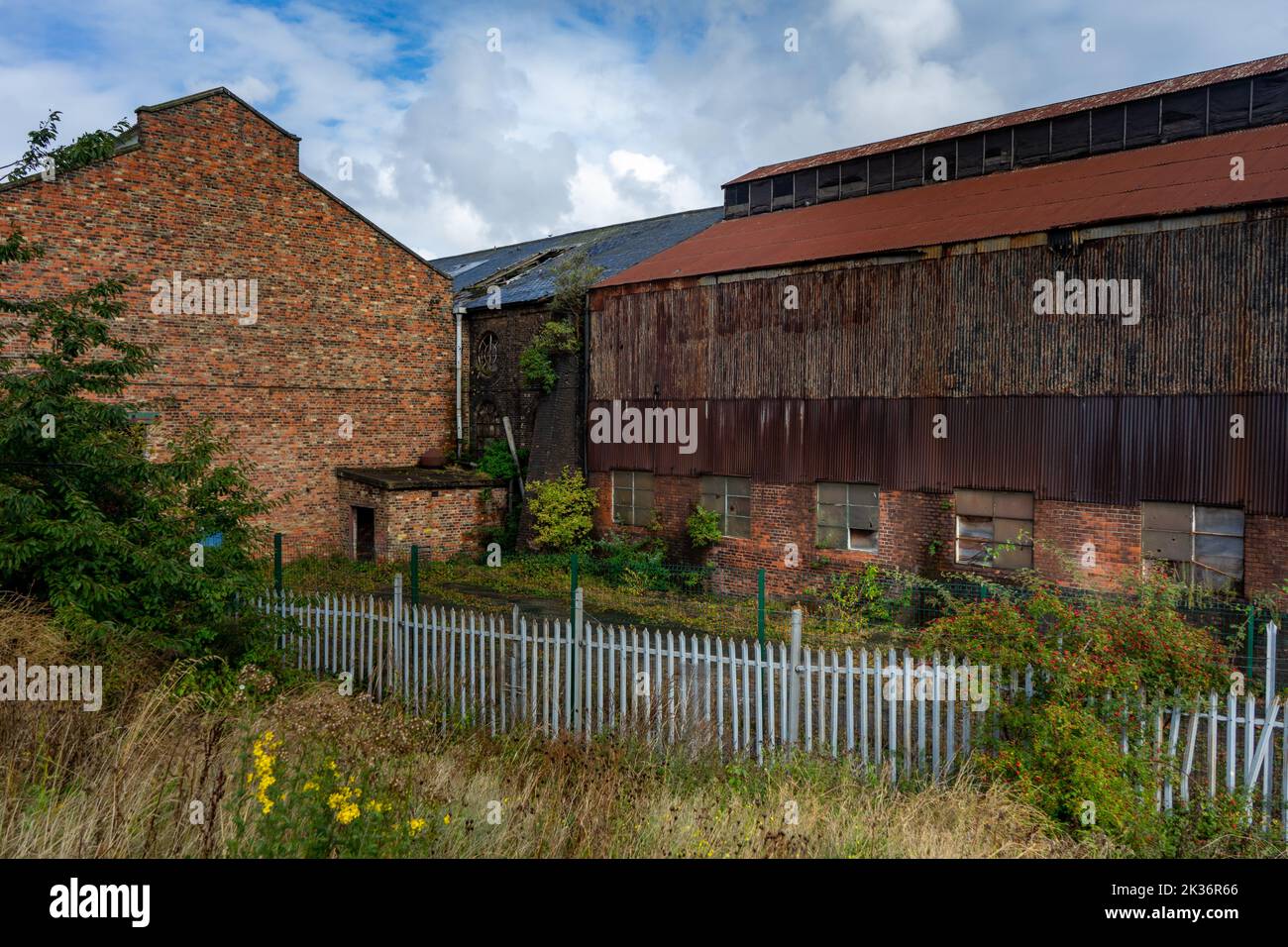 Disused Industrial Warehouse, Middlesbrough Riverside Stock Photo