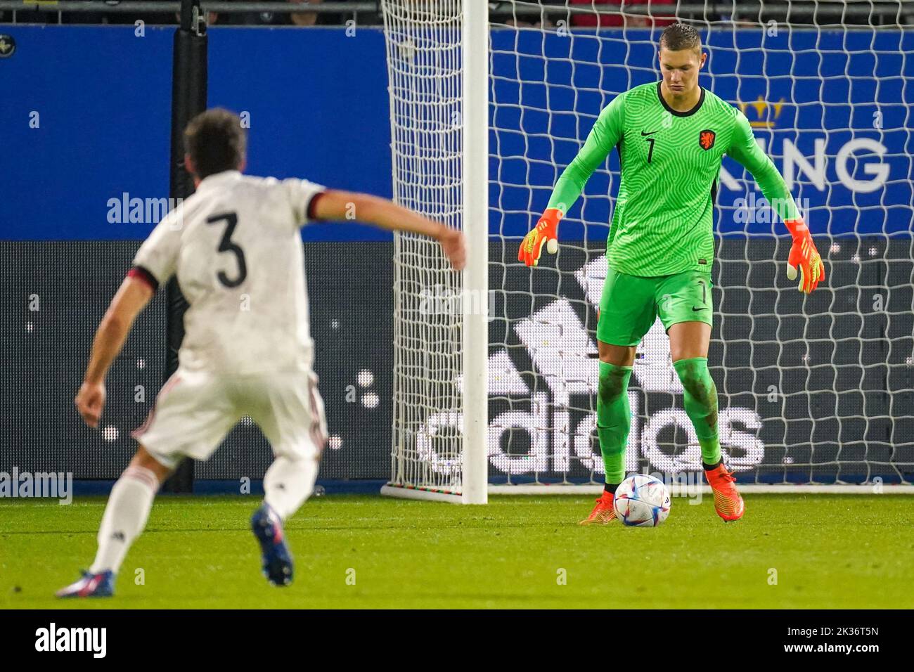 Lucas Lissens (47) of RSC Anderlecht pictured during a soccer game between  KMSK Deinze and RSC Anderlecht Futures youth team during the 22 nd matchday  in the Challenger Pro League for the