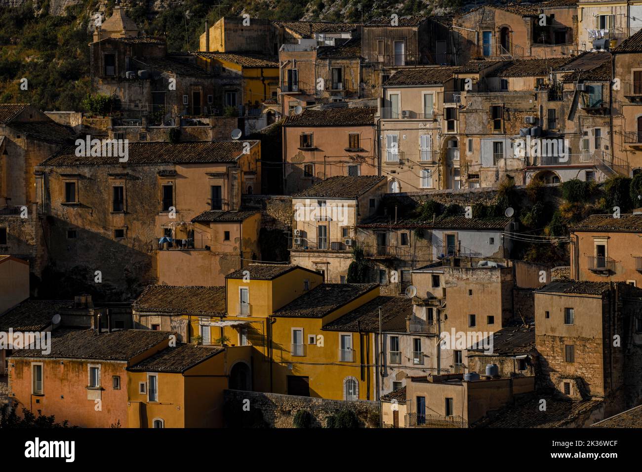 Italian Ragusa The ancient town of Ragusa Ibla in late afternoon in Sicily, Italy ...