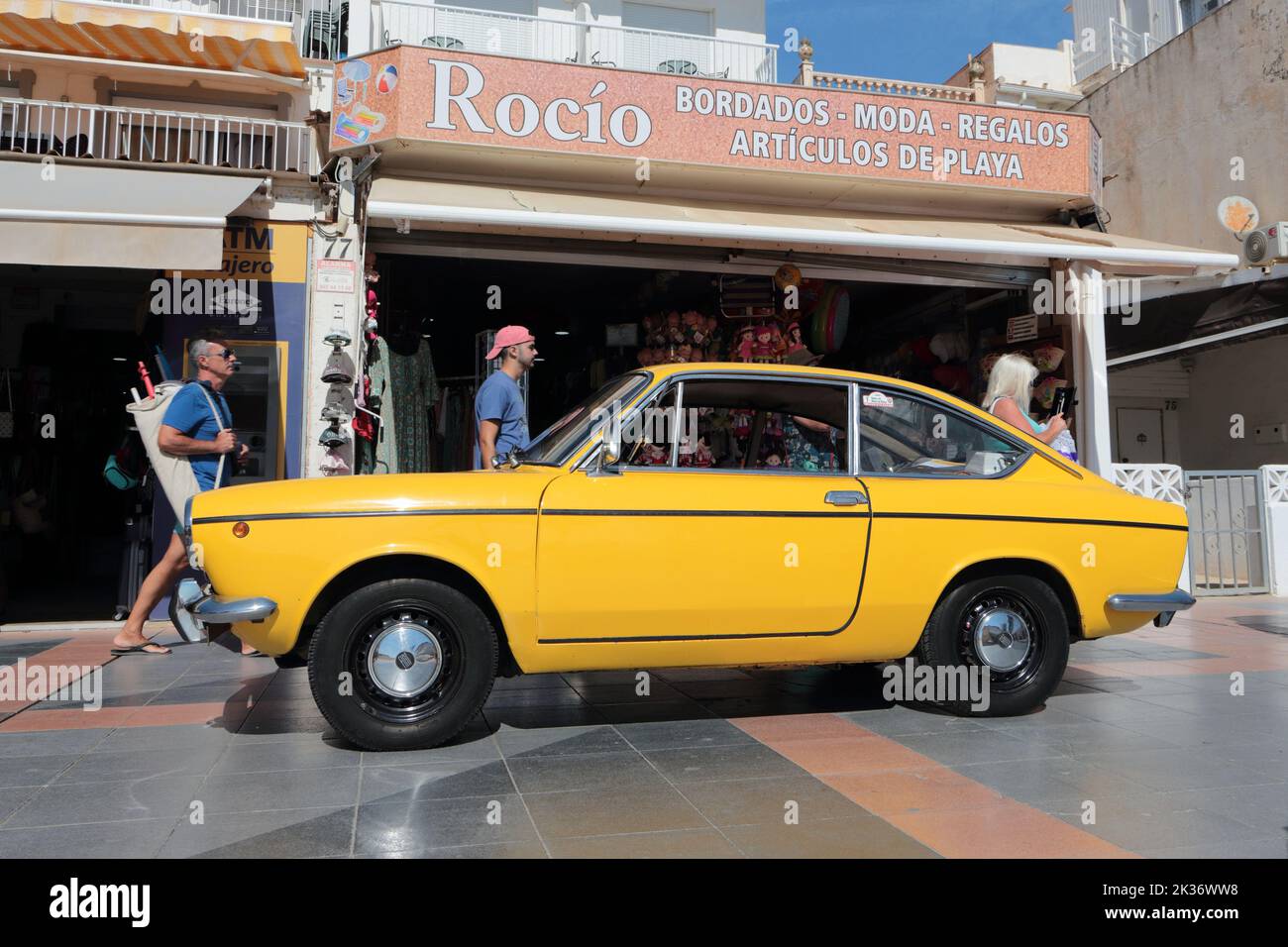 Fiat 850 sport at classic car meeting in Torremolinos, Malaga province, Spain. Stock Photo