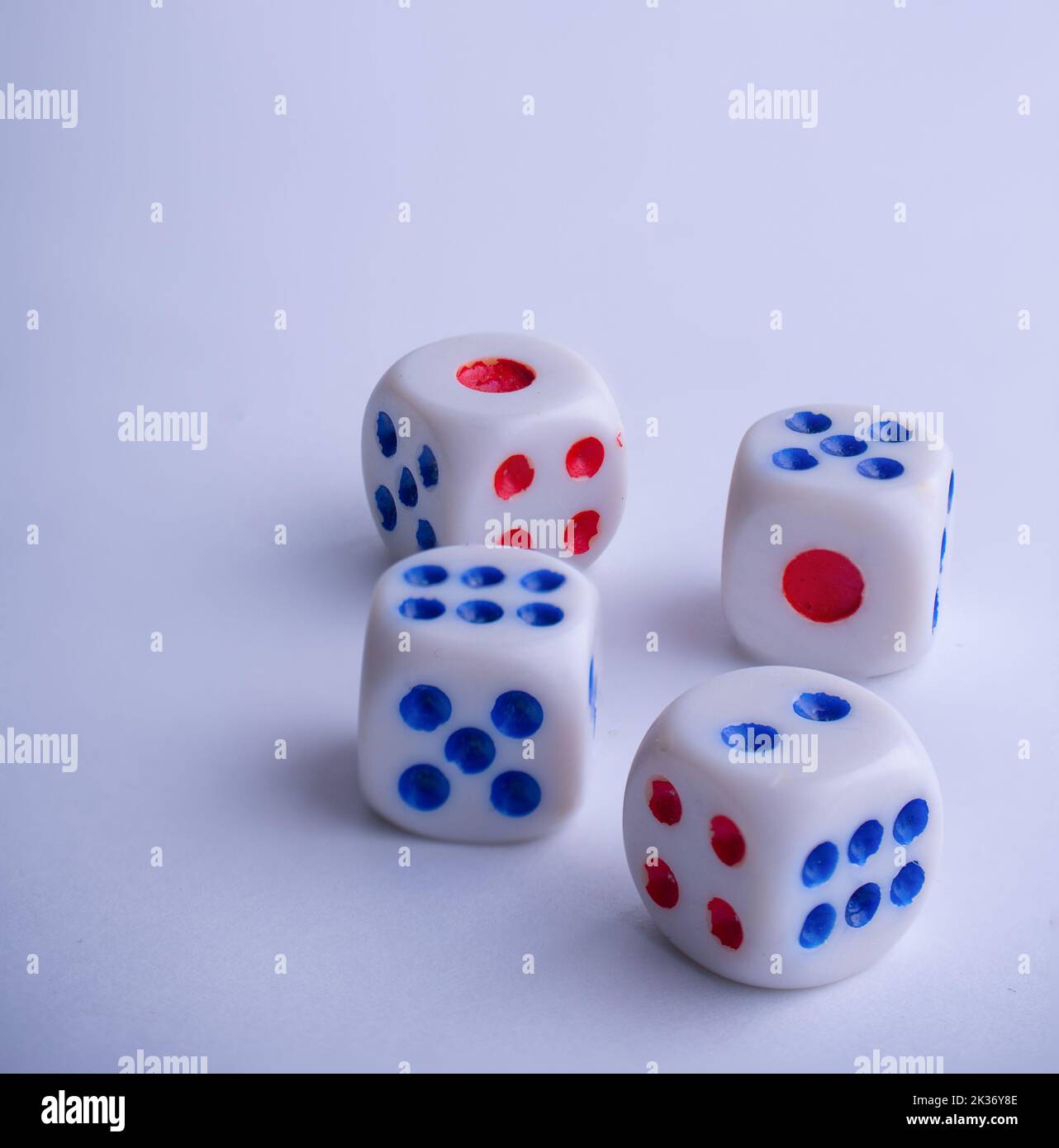 game cubes on white background Stock Photo
