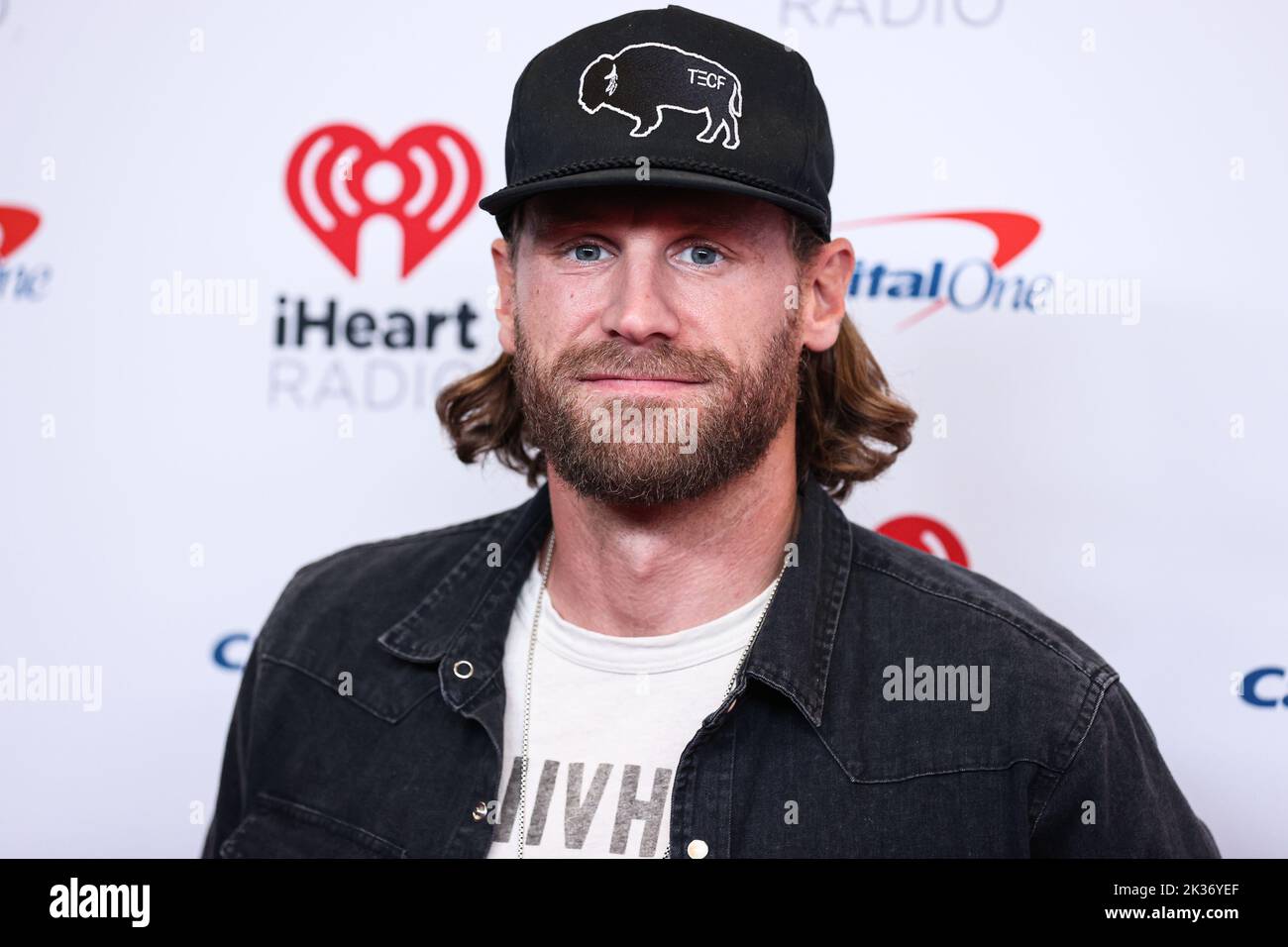 LAS VEGAS, NEVADA, USA - SEPTEMBER 24: Chase Rice poses in the press room at the 2022 iHeartRadio Music Festival - Night 2 held at the T-Mobile Arena on September 24, 2022 in Las Vegas, Nevada, United States. (Photo by Xavier Collin/Image Press Agency) Stock Photo