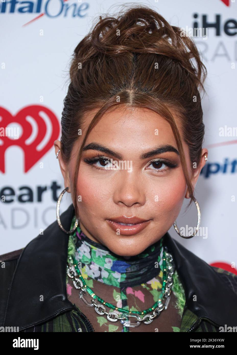 LAS VEGAS, NEVADA, USA - SEPTEMBER 24: Hayley Kiyoko poses in the press room at the 2022 iHeartRadio Music Festival - Night 2 held at the T-Mobile Arena on September 24, 2022 in Las Vegas, Nevada, United States. (Photo by Xavier Collin/Image Press Agency) Stock Photo