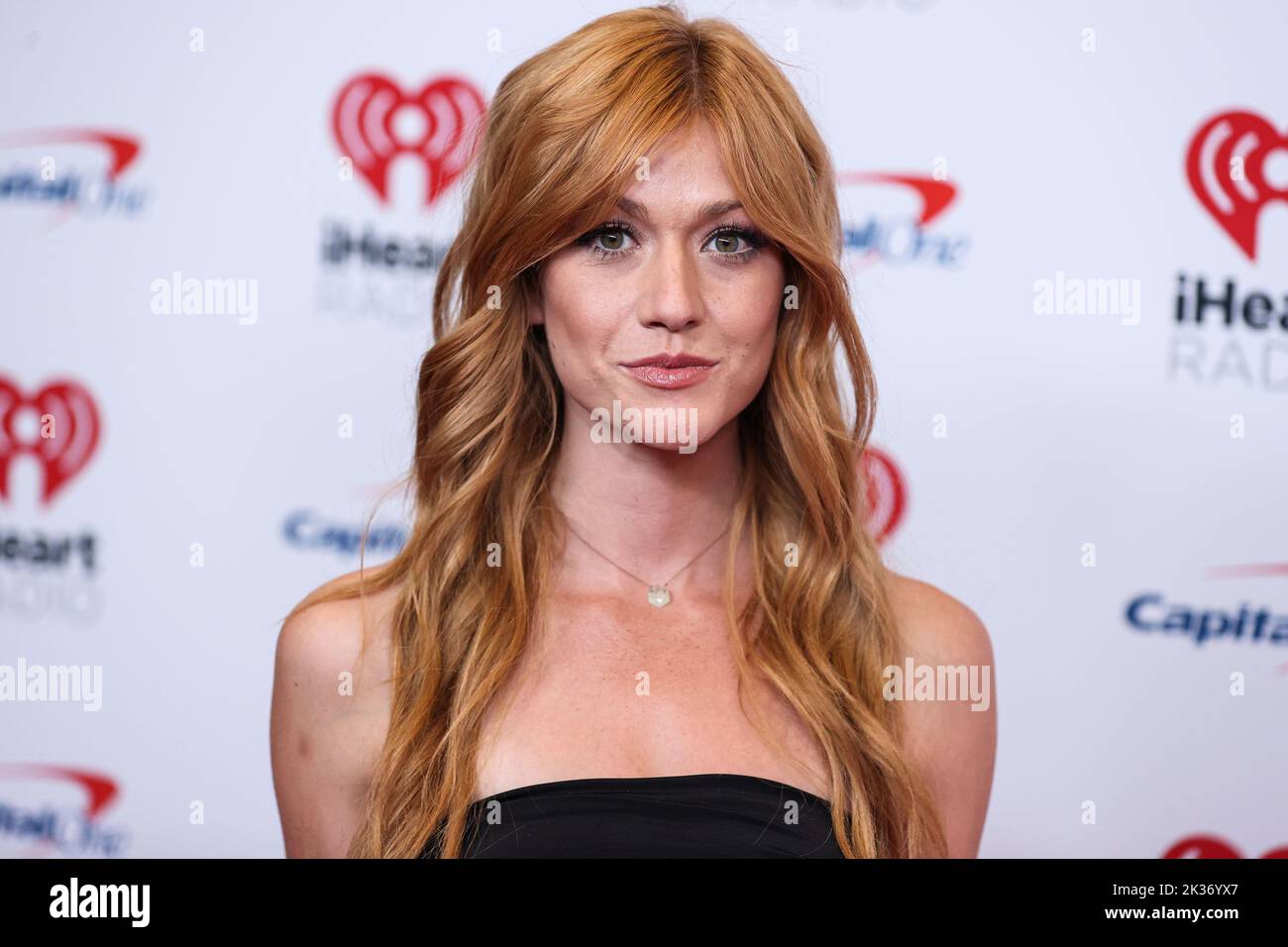 LAS VEGAS, NEVADA, USA - SEPTEMBER 24: Katherine McNamara poses in the press room at the 2022 iHeartRadio Music Festival - Night 2 held at the T-Mobile Arena on September 24, 2022 in Las Vegas, Nevada, United States. (Photo by Xavier Collin/Image Press Agency) Stock Photo