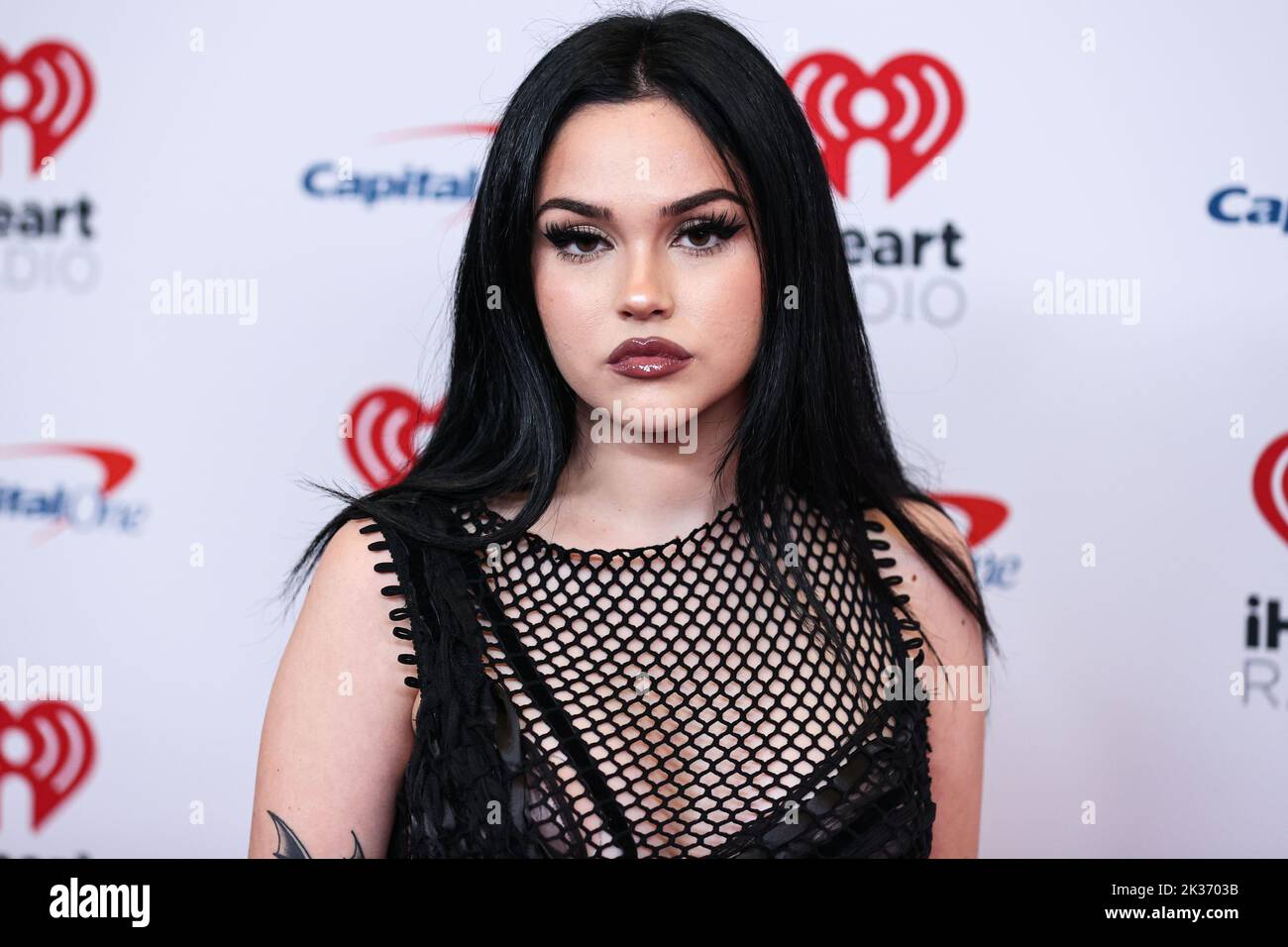 Las Vegas, United States. 24th Sep, 2022. LAS VEGAS, NEVADA, USA - SEPTEMBER 24: Maggie Lindemann poses in the press room at the 2022 iHeartRadio Music Festival - Night 2 held at the T-Mobile Arena on September 24, 2022 in Las Vegas, Nevada, United States. (Photo by Xavier Collin/Image Press Agency) Credit: Image Press Agency/Alamy Live News Stock Photo