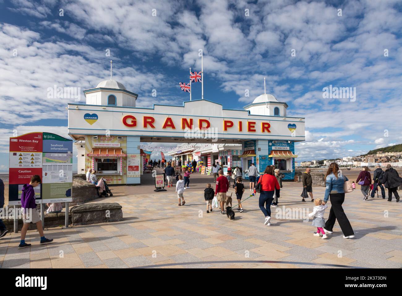 The Grand Pier, Weston Super Mare, North Somerset, England, UK Stock Photo