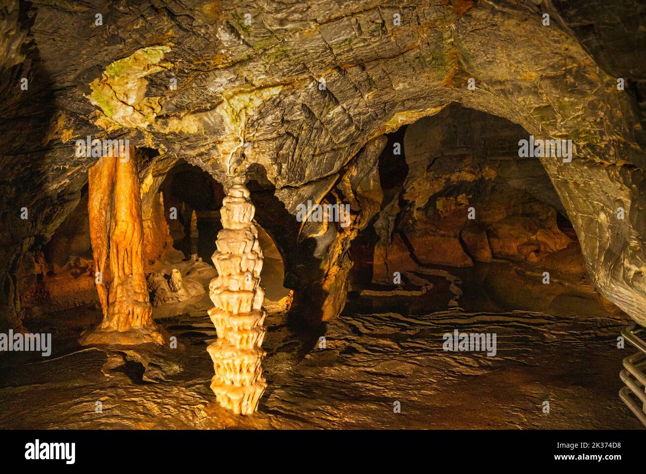 Grotte di Toirano meaning Toirano Caves are a karst cave system in Toirano, Italy Stock Photo