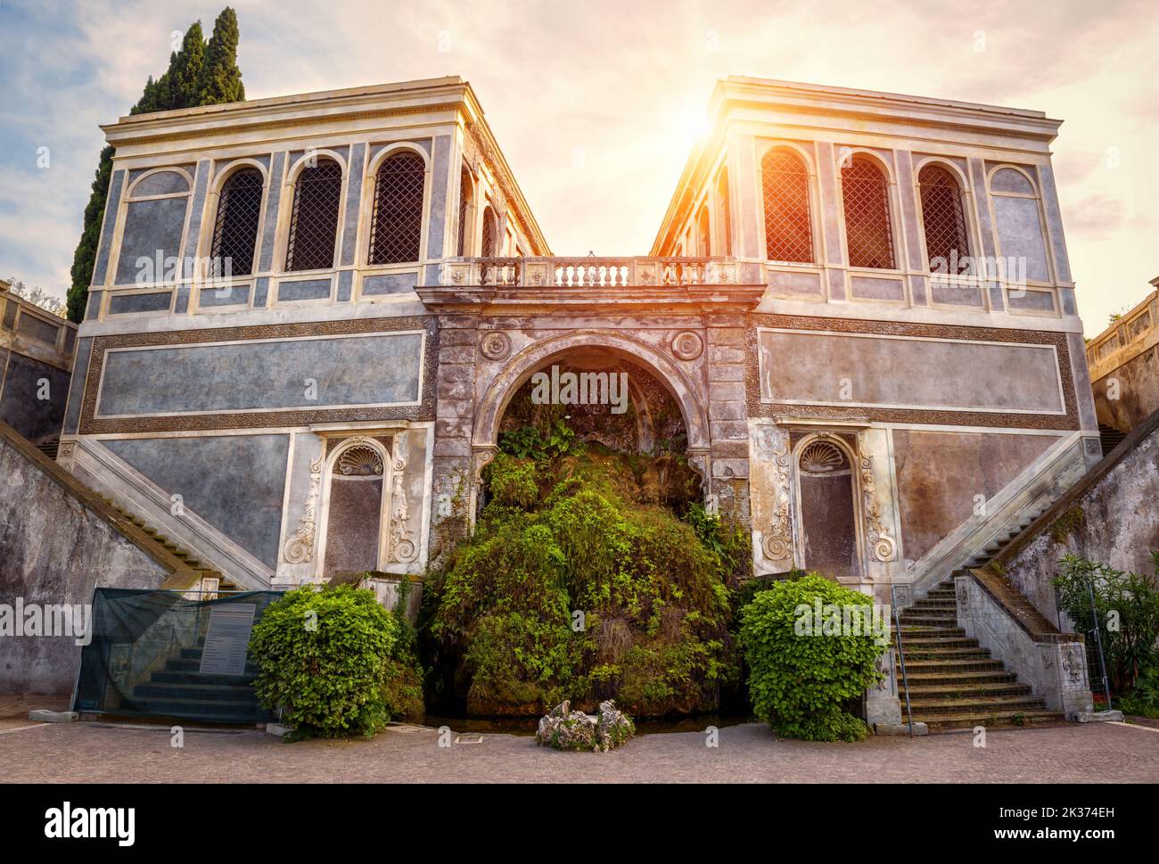Old building on Palatine Hill near Roman Forum, Rome, Italy. Palatine is famous tourist