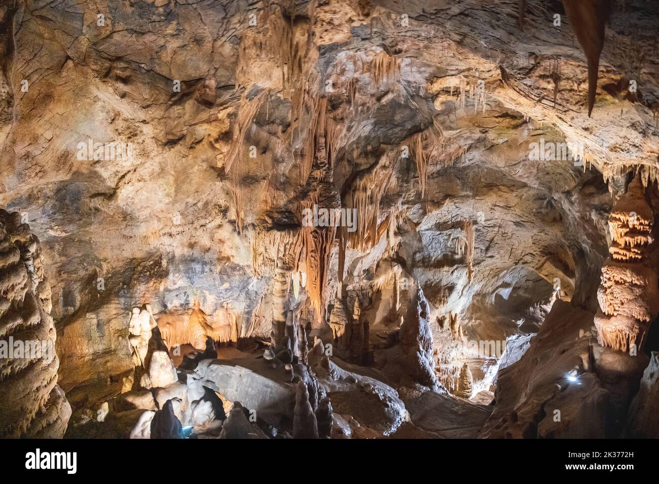 Grotte di Toirano meaning Toirano Caves are a karst cave system in Toirano, Italy Stock Photo