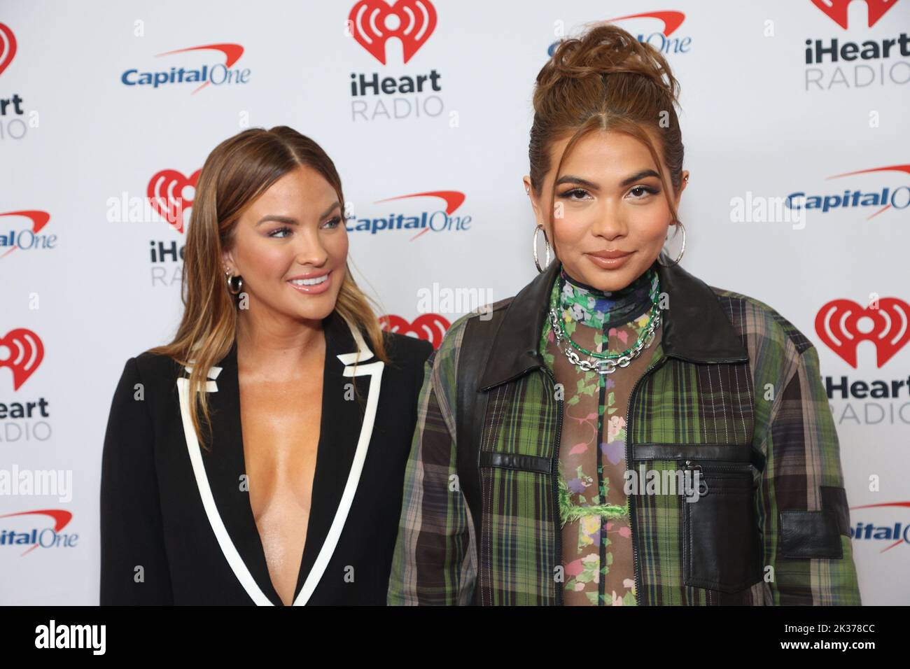 Las Vegas, United States. 24th Sep, 2022. Becca Tilley and Hayley Kiyoko arrive for the iHeartRadio Music Festival at T-Mobile Arena in Las Vegas, Nevada on Saturday, September 24, 2022. Photo by James Atoa/UPI Credit: UPI/Alamy Live News Stock Photo