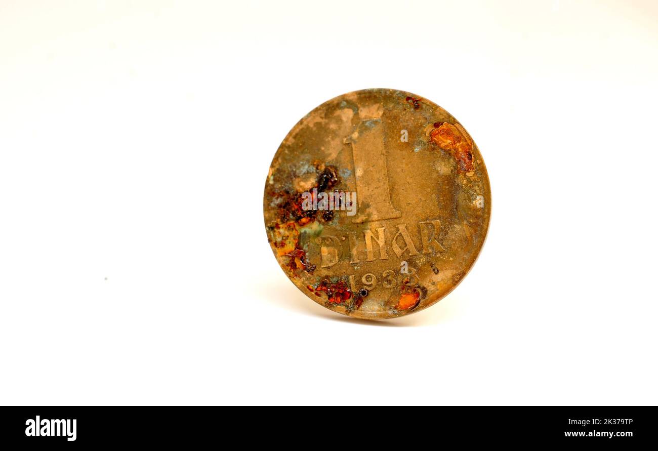 Rusty Coins From Balkans Countries close Up Stock Photo Alamy