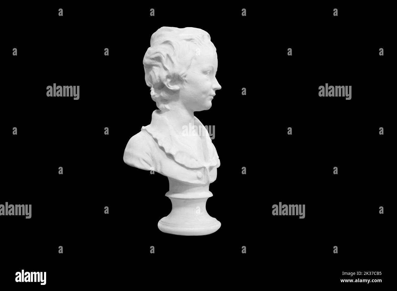 plaster sculpture of a boy isolated on a black background. High quality photo Stock Photo Alamy