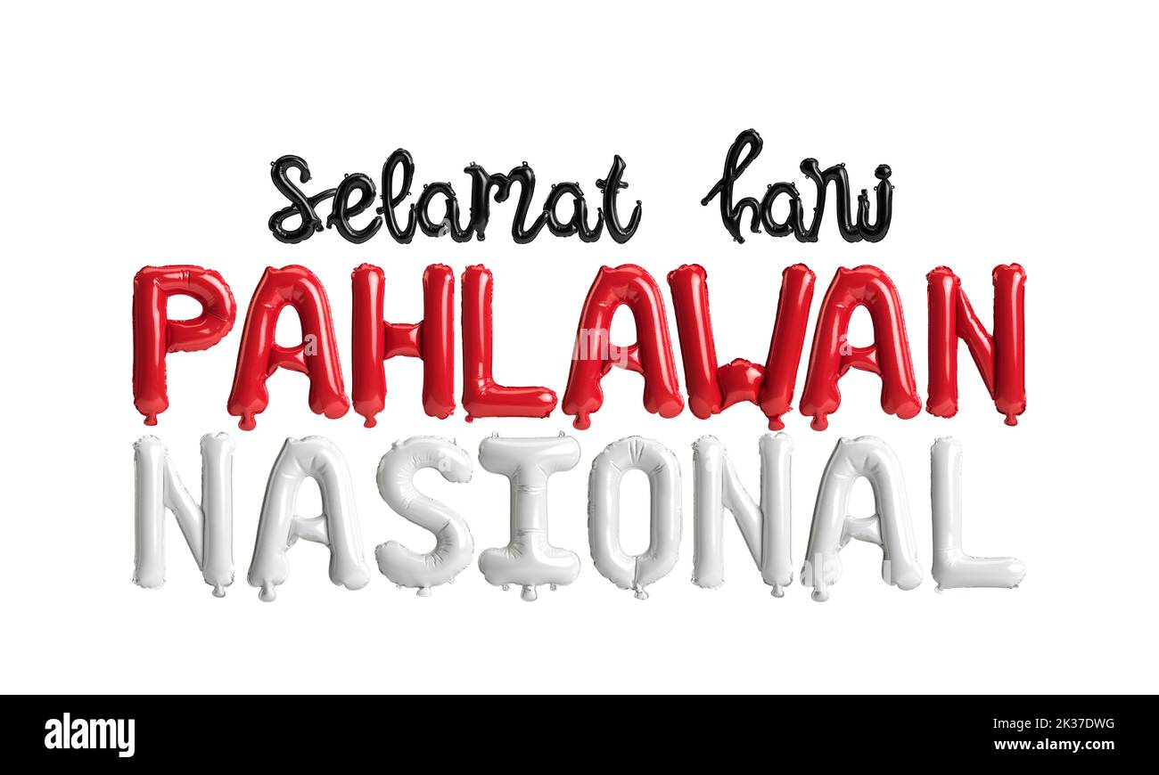 3d illustration of letter balloons isolated on background Stock Photo