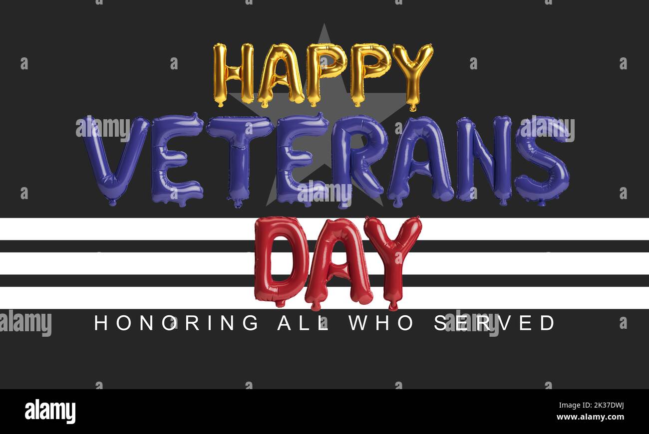 3d illustration of letter balloons isolated on background Stock Photo