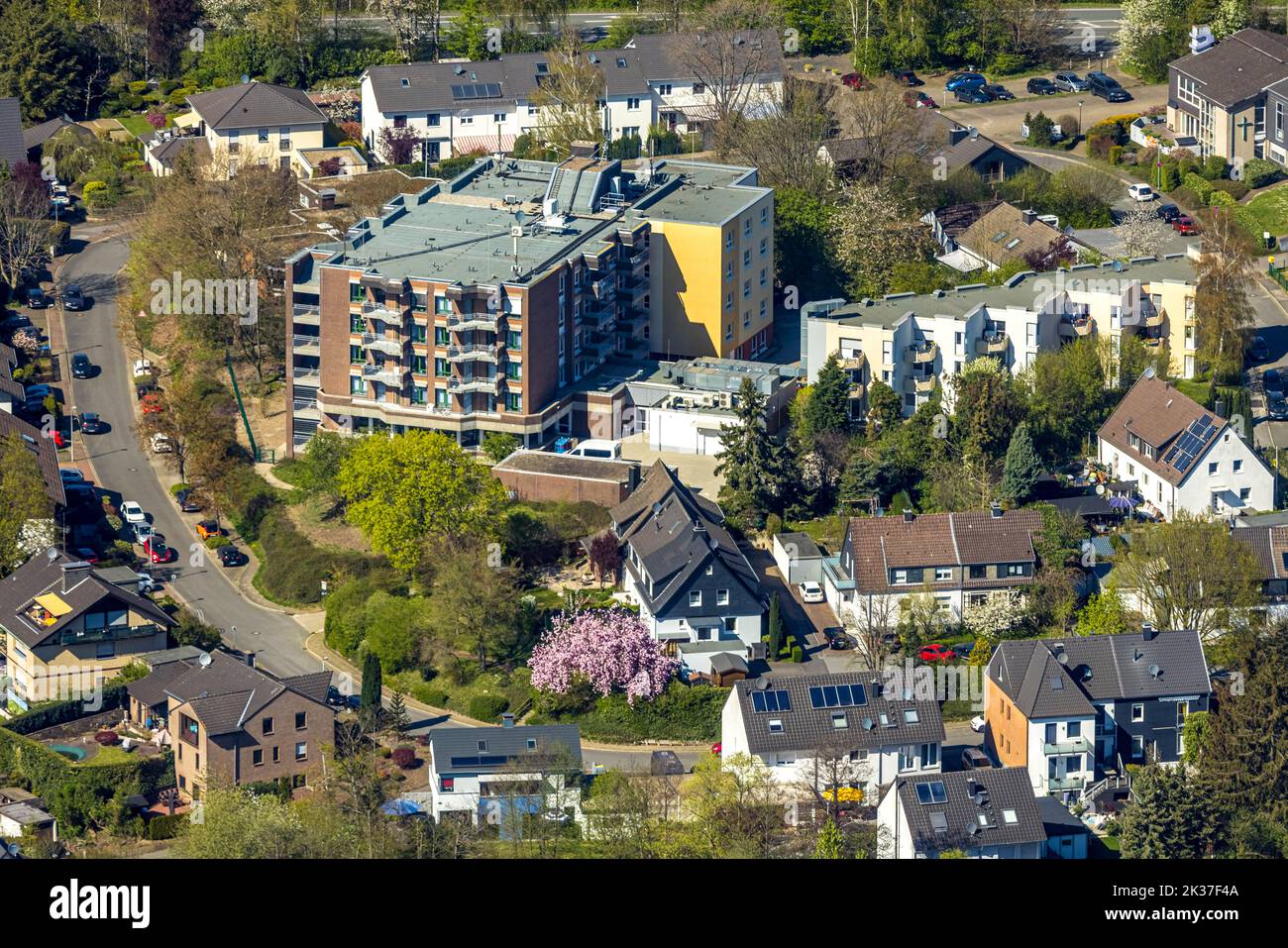 Aerial view, MatthiasClaudiusHaus nursing home, Niedersprockhövel