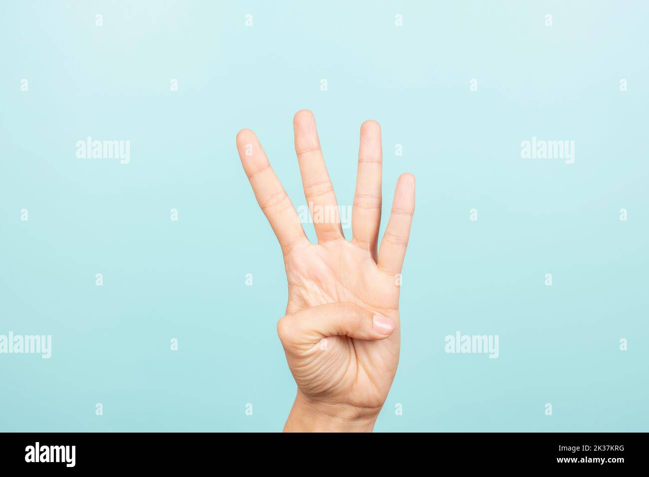 German Way Of Showing Three Fingers Clipart
