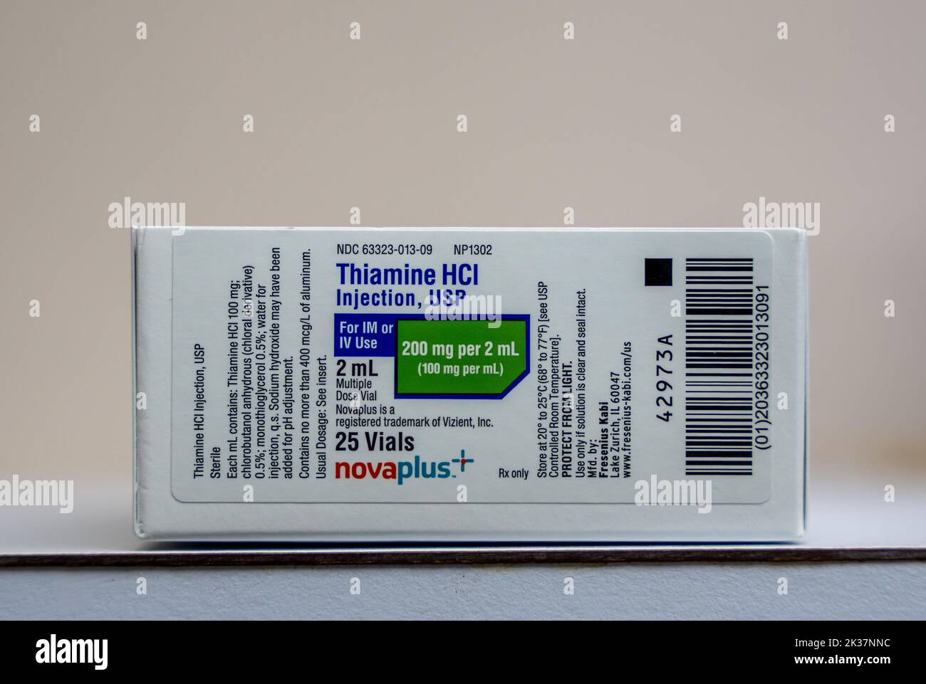 thamine vitamine injction Stock Photo