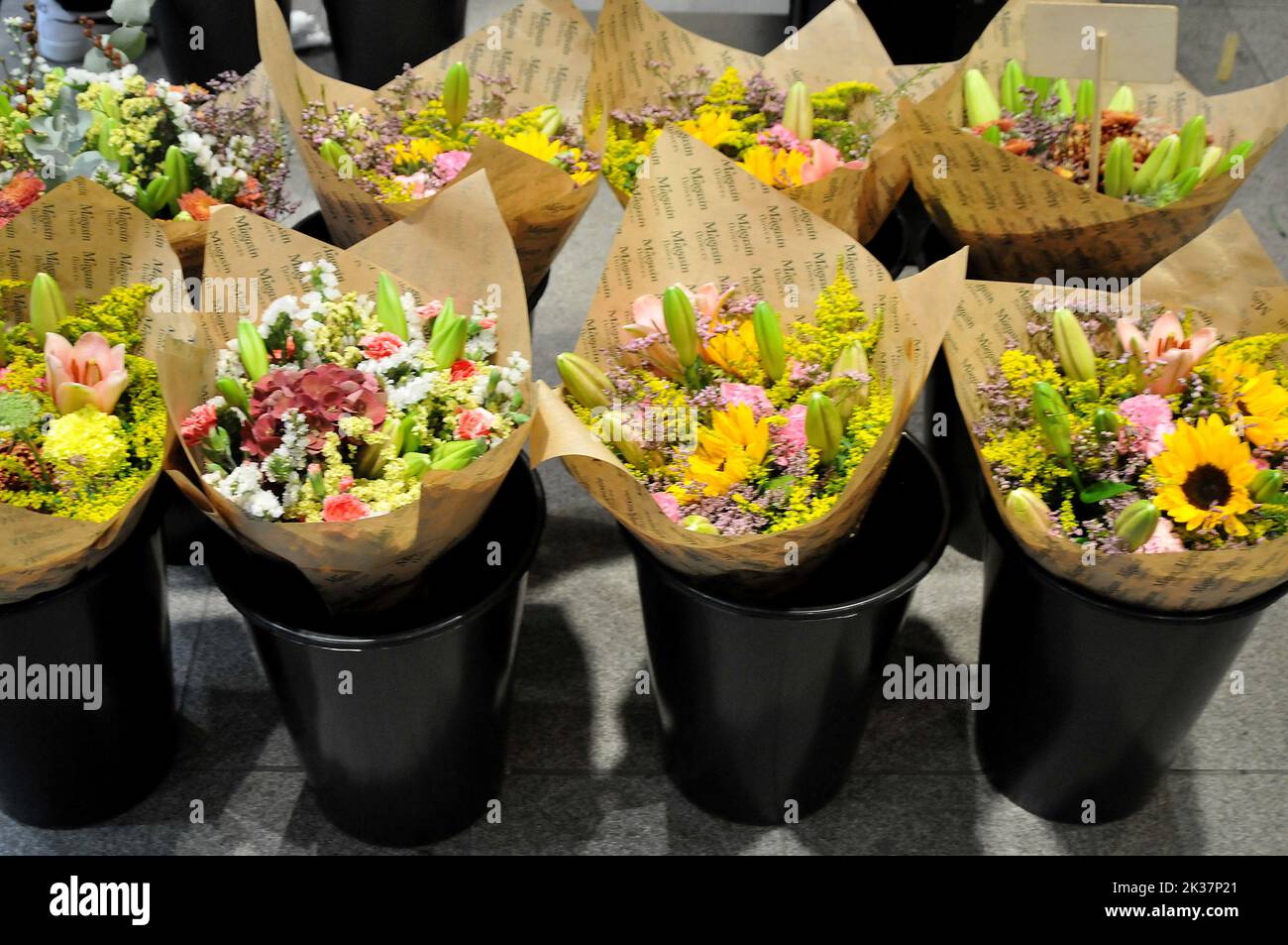 Copenhagen /Denmark/25 September 2022/Flower bouquests display for