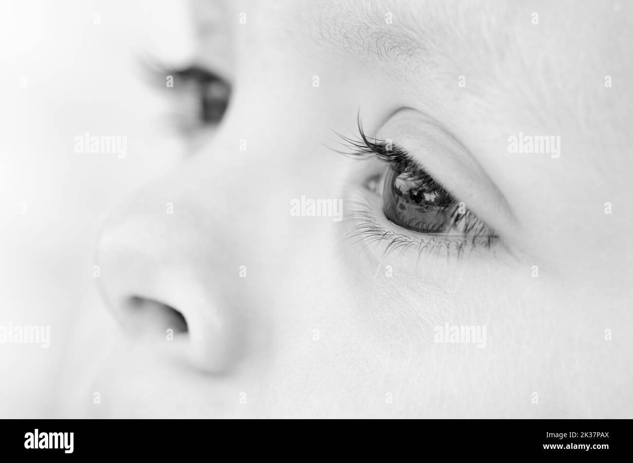 detailed image of a human eye of a small child Stock Photo