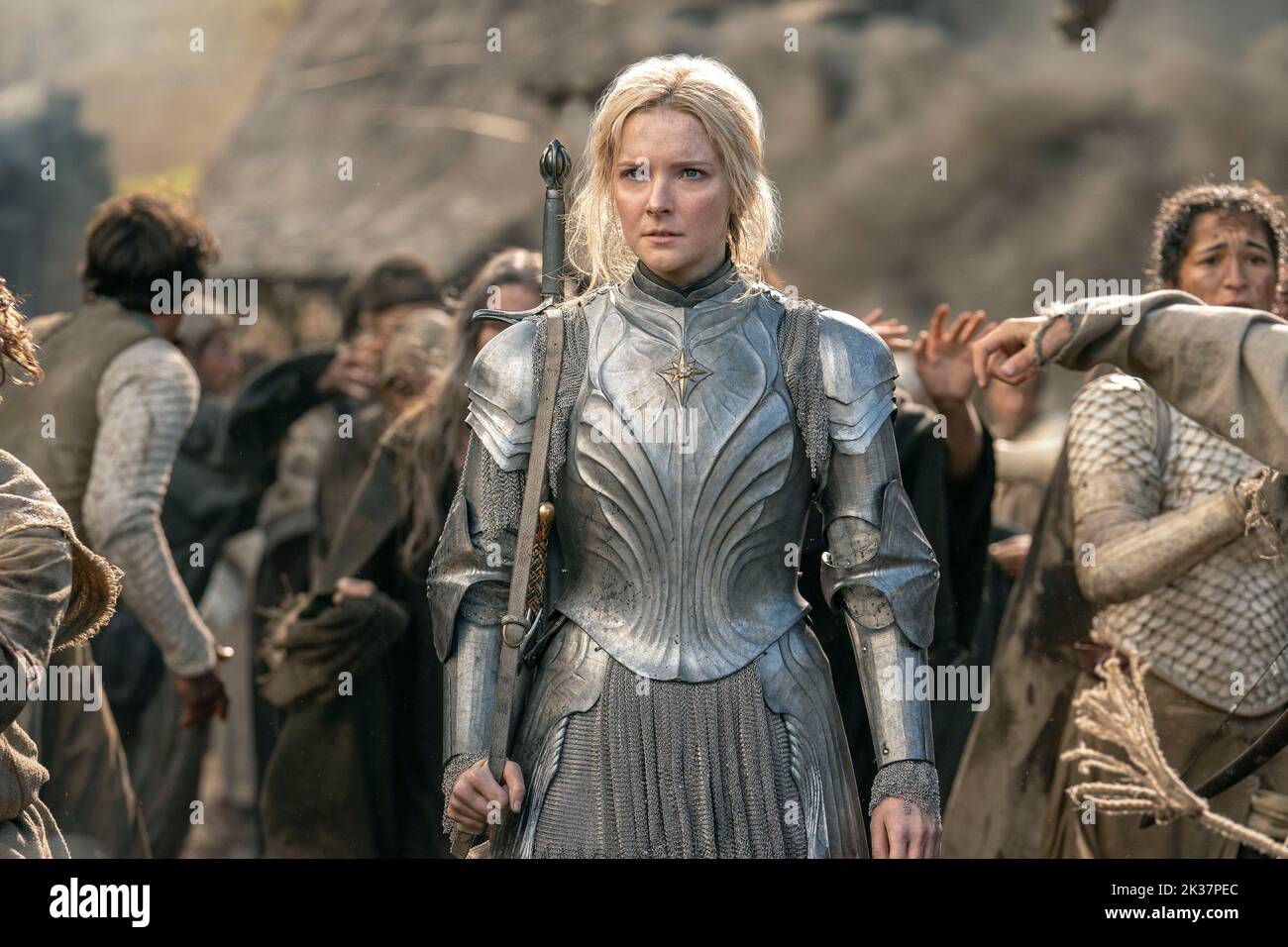 MORFYDD CLARK in LORD OF THE RINGS: THE RINGS OF POWER (2022), directed by CHARLOTTE BRANDSTROM, JUAN ANTONIO BAYONA and WAYNE YIP. Credit: New Line Cinema / Warner Bros. Television / Amazon Studios / Album Stock Photo