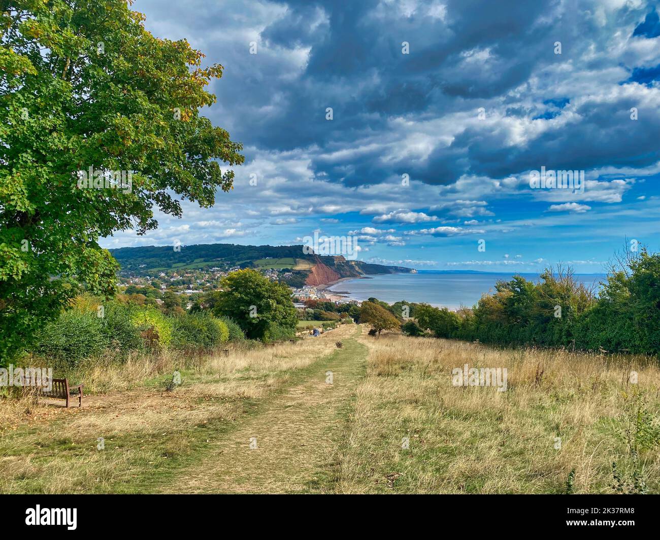 Peak Hill, Sidmouth beach in Devon Stock Photo Alamy