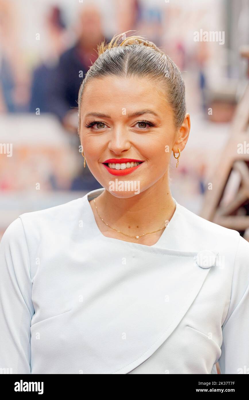 Ellis Ranson attends the UK premiere of Mrs Harris Goes to Paris at the