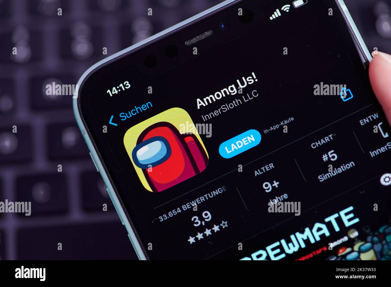 app icon of the game Among us Stock Photo Alamy