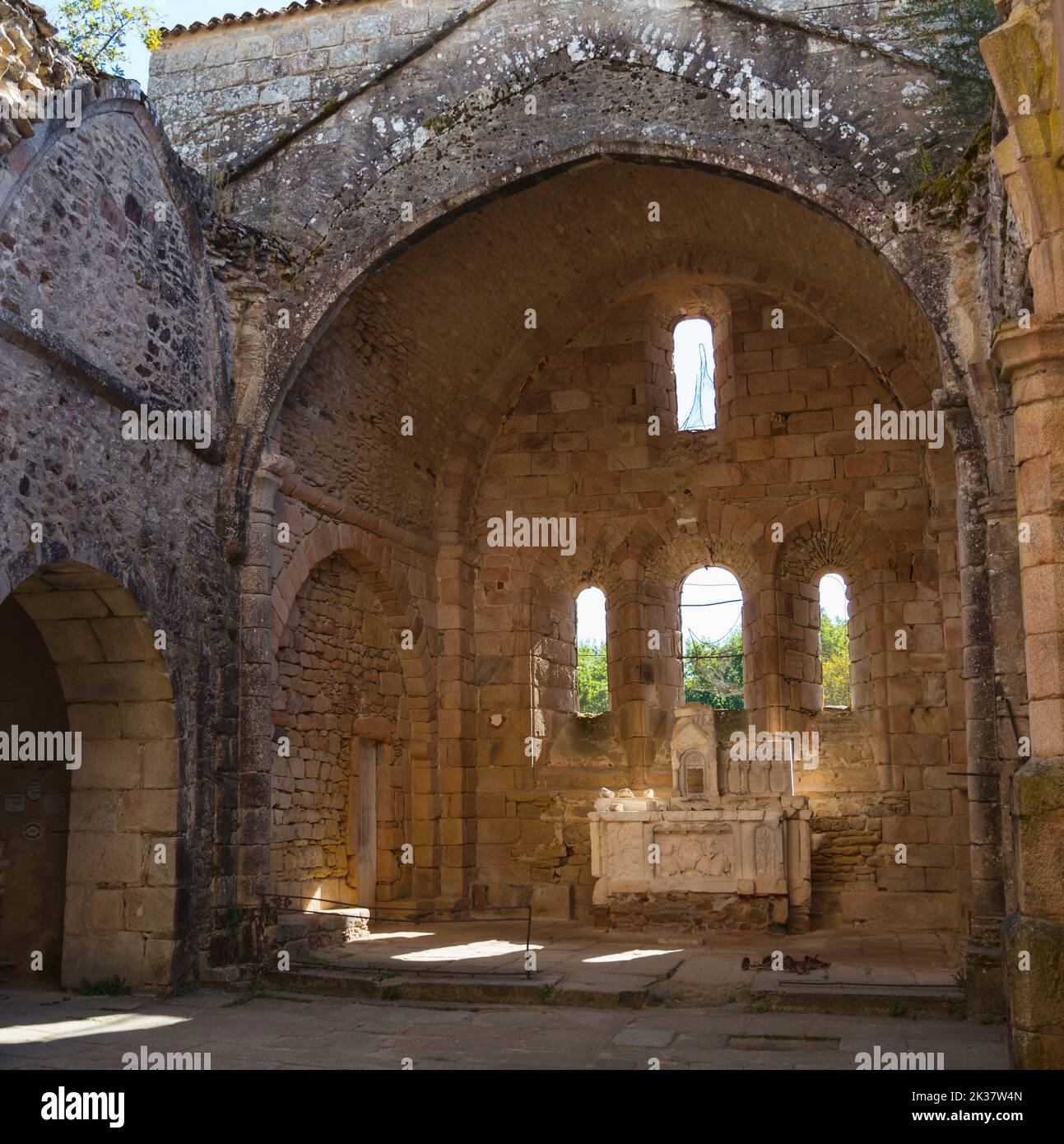 remains of the church of oradour sur glane after the second world war Stock Photo